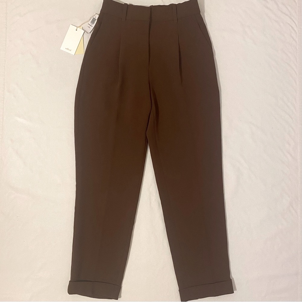 Aritzia Wilfred Dashwood Pants Cognac